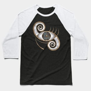 Flower of Life - Eye Swirl Ornament Pearl Baseball T-Shirt
